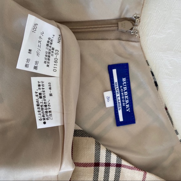 Burberry beige check twist front dress - Picture 8 of 9